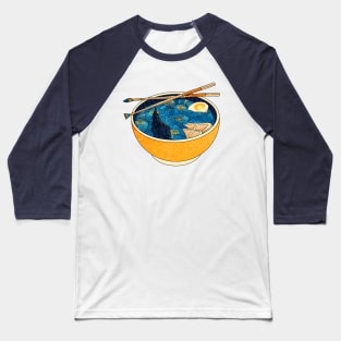 Starry Night Ramen Baseball T-Shirt